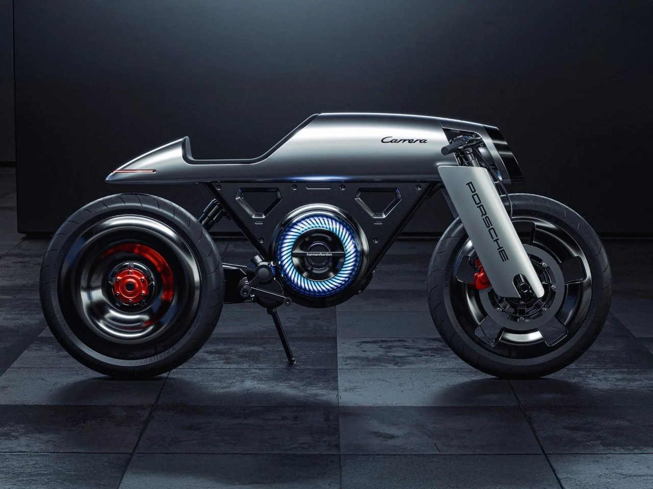 Подробнее о "Porsche Electric Cafe Racer - мотоцикл посвященный 911 Carrera"